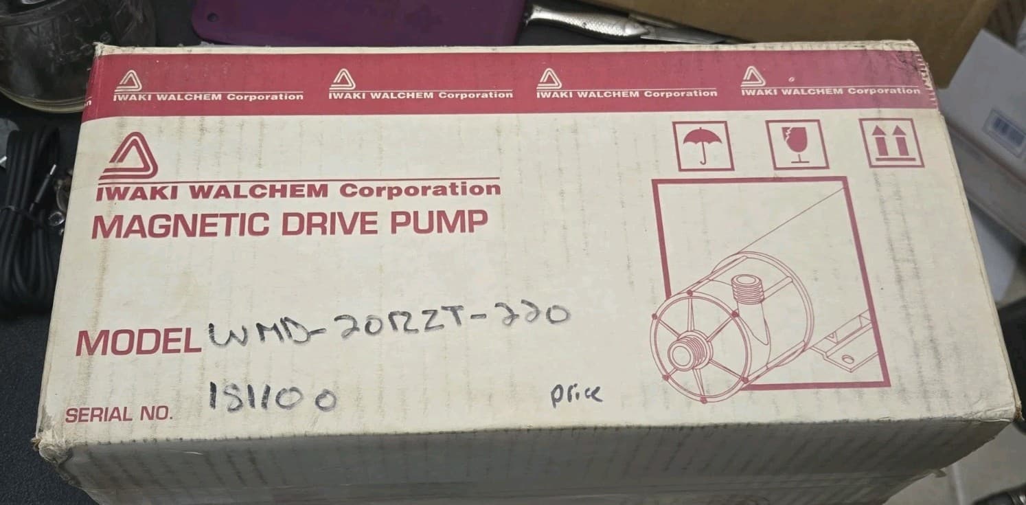 NEW NOS Iwaki Walchem Magnetic Drive Pump WMD-20RZT, 220 Volts, 2.9 Max GPM 6