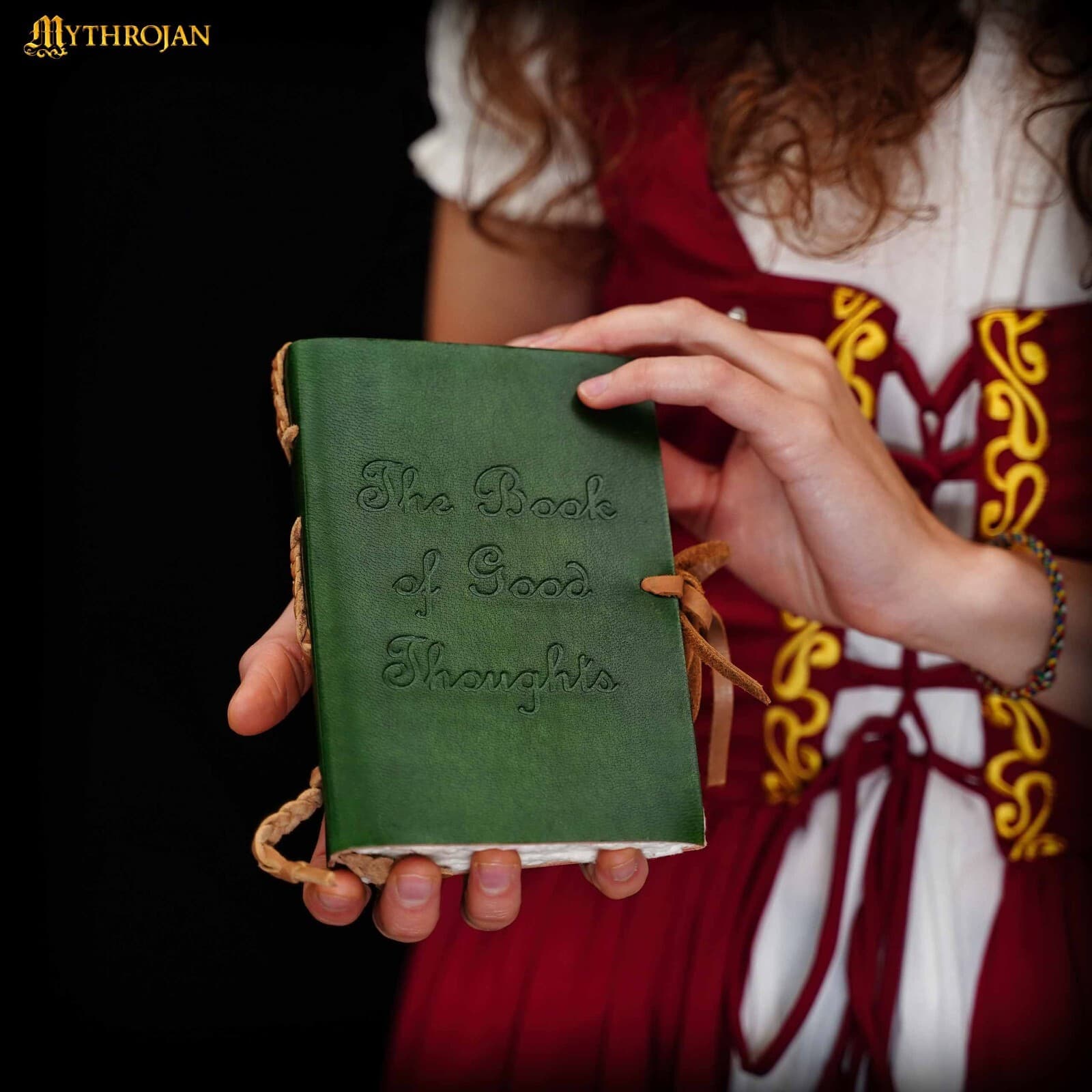 Leather Bound Journal Blank Notebook The Book of Good Thoughts Medieval Diary 4