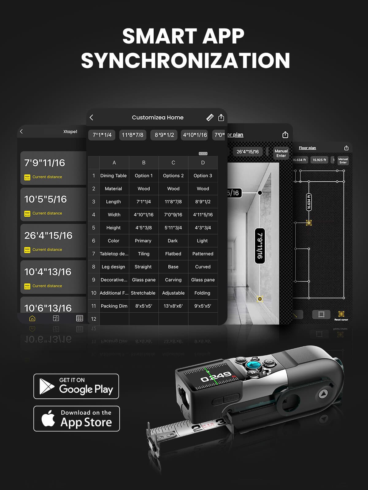 Mileseey 330 FT Digital Tape Measure with Green Laser Replaceable Blades Tape 6
