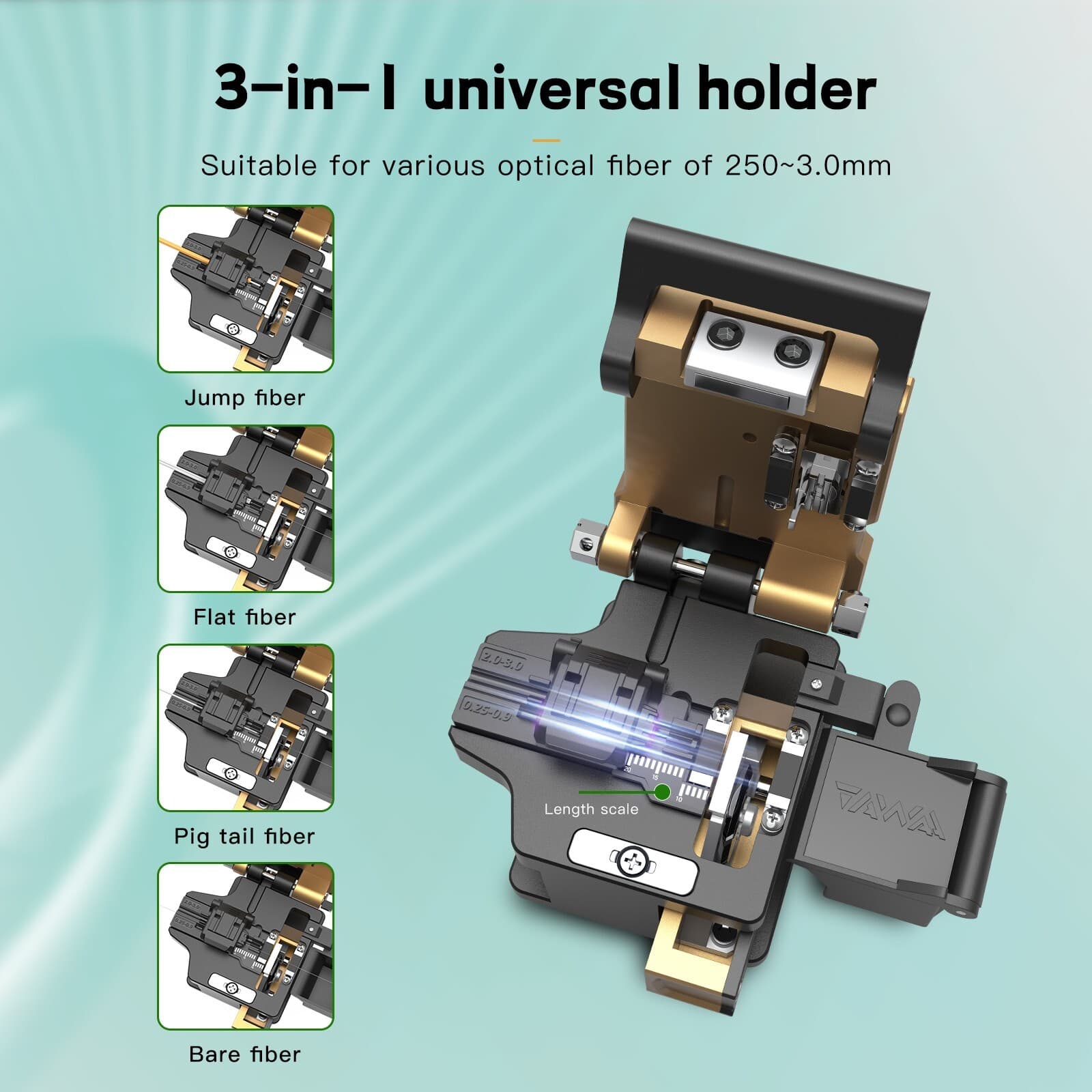 New High Precision TAWWA Fiber Optical FC-30 Fiber Cleaver with 3-in-1 Holder 6