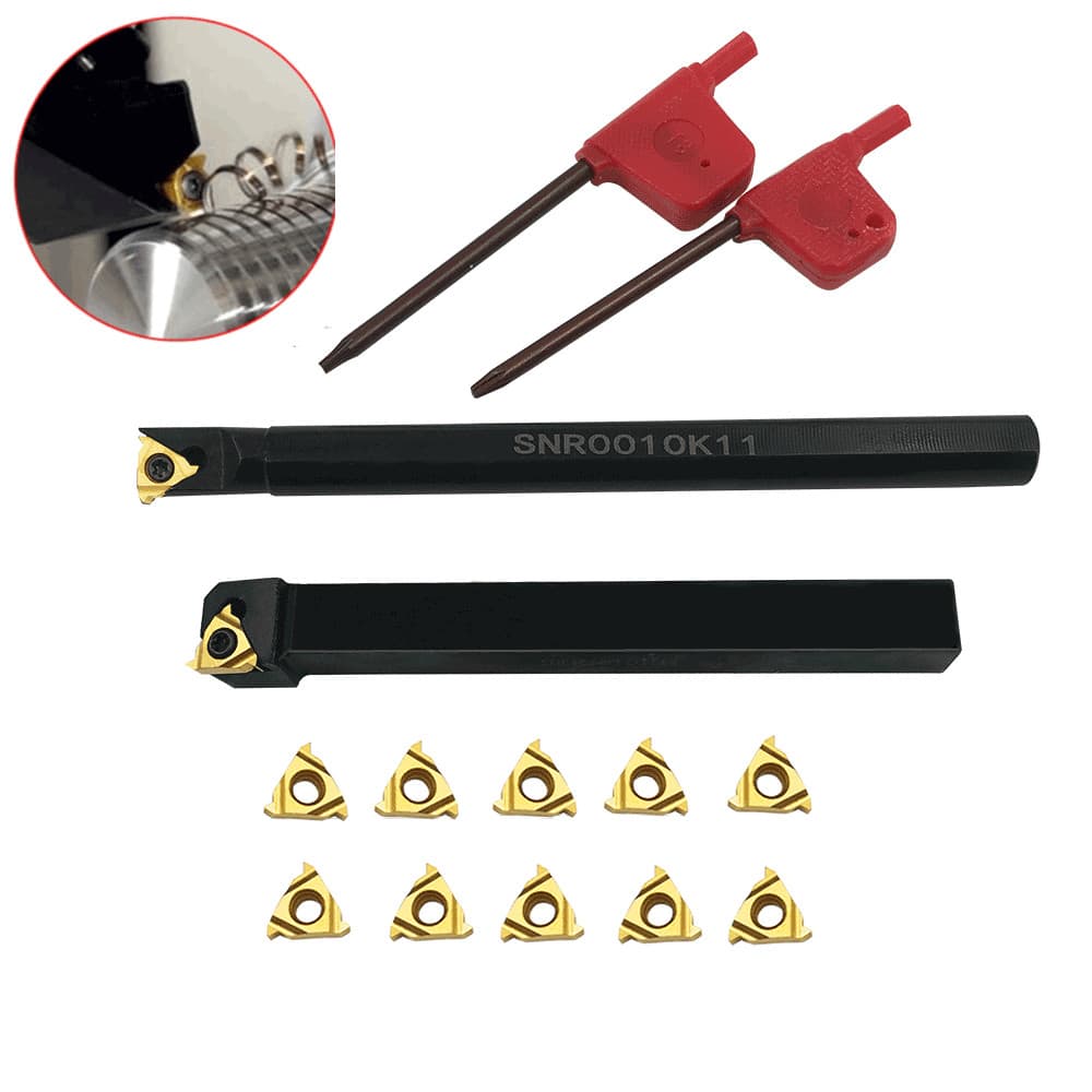 3/8 Threading Tool Holder 1 Set 11ER AG60 Alloy Steel External Internal Lathe 2