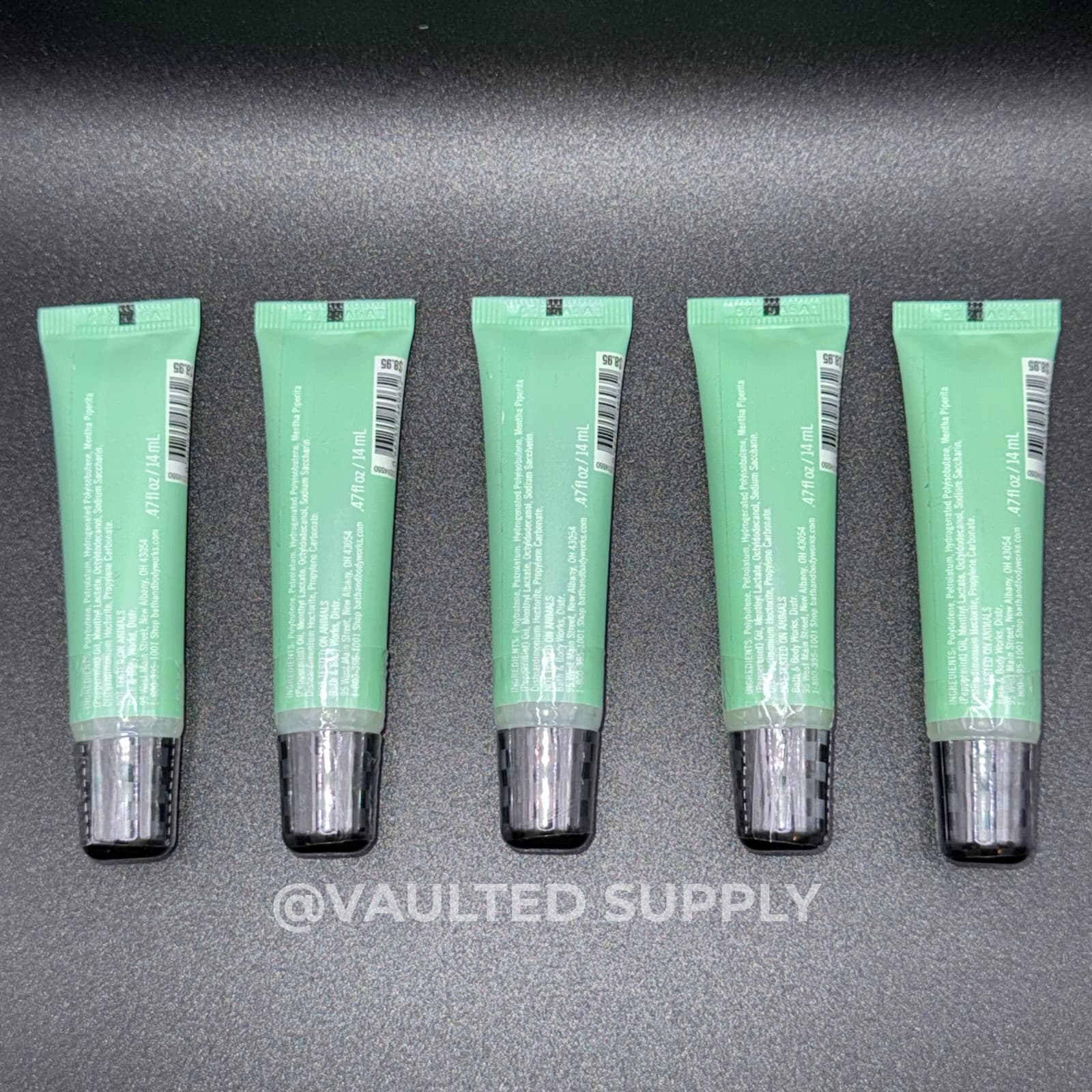 Bath & Body Works CO Bigelow Mentha Lip Shine No 502 – Mint – 5 Pack 3