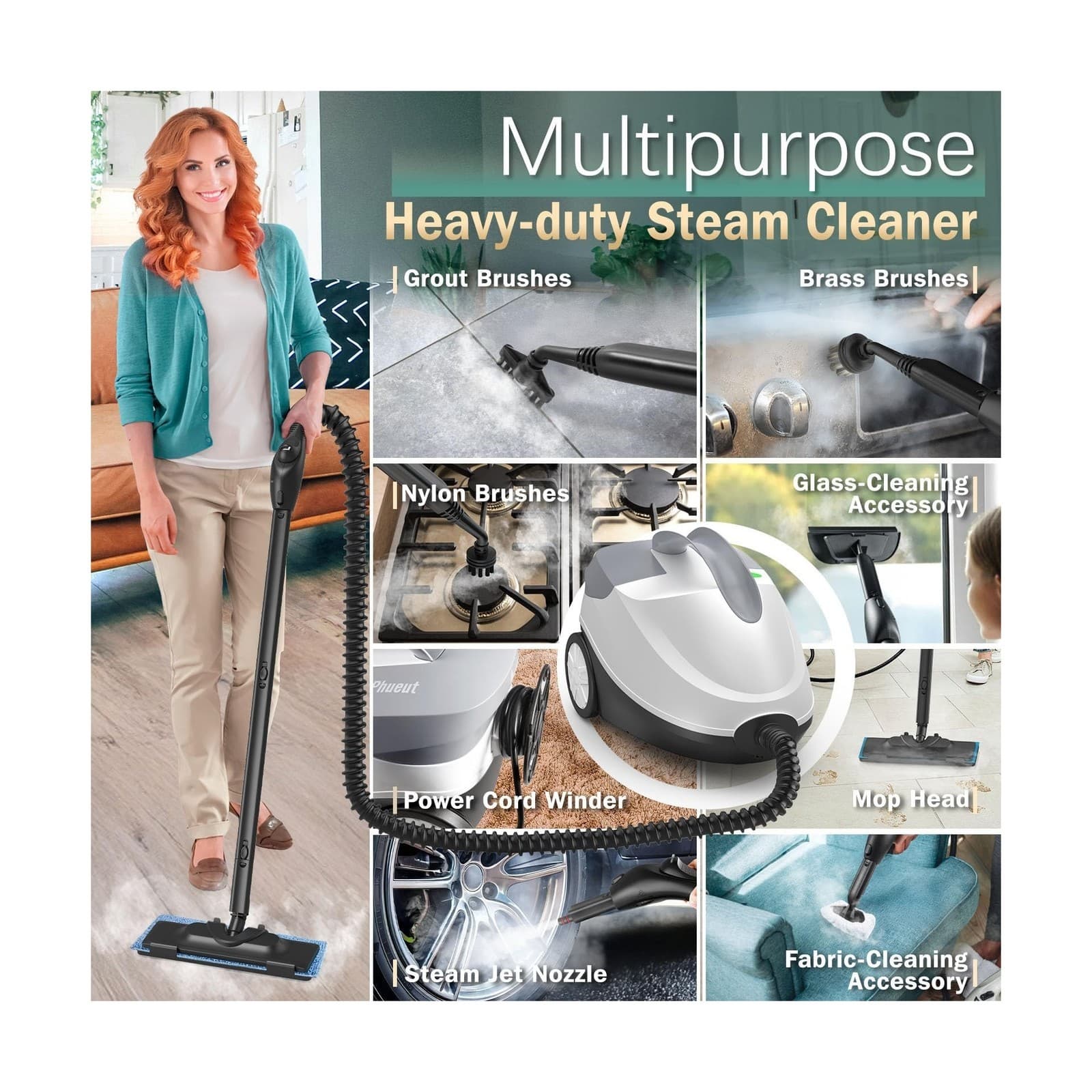 Steam Cleaner with 28 Accessories for Home, 1800W Powerful Multipurpose Steam... 5