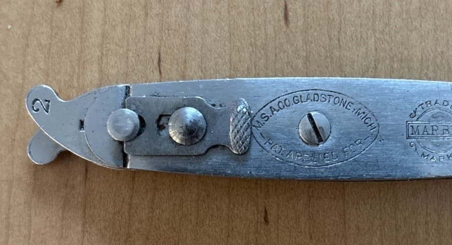 Rare Marbles M.S.A Safety Axe Co Pocket Screwdriver  Marble Trade Mark MSA 3