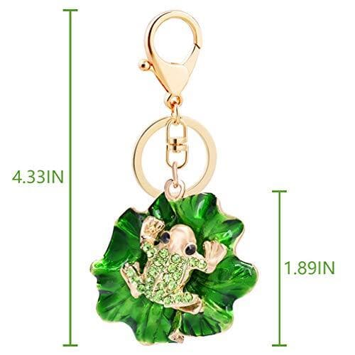 Cute Frog Shape Crystal Rhinestone Sparkling Keychain Bag Pendant Handbag  5