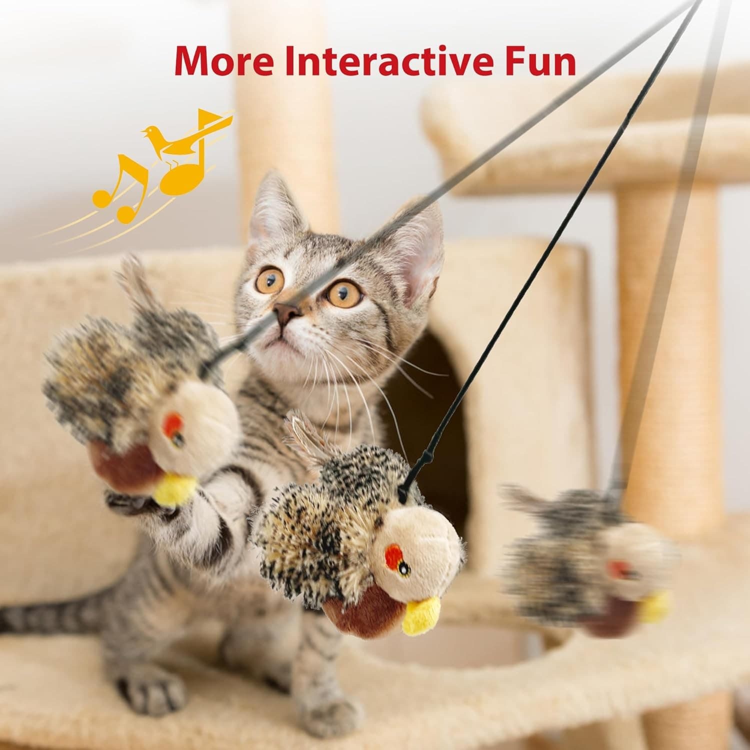 Gigwi Interactive Cat Toys for Indoor Cats, Flapping, Flapping bird  3