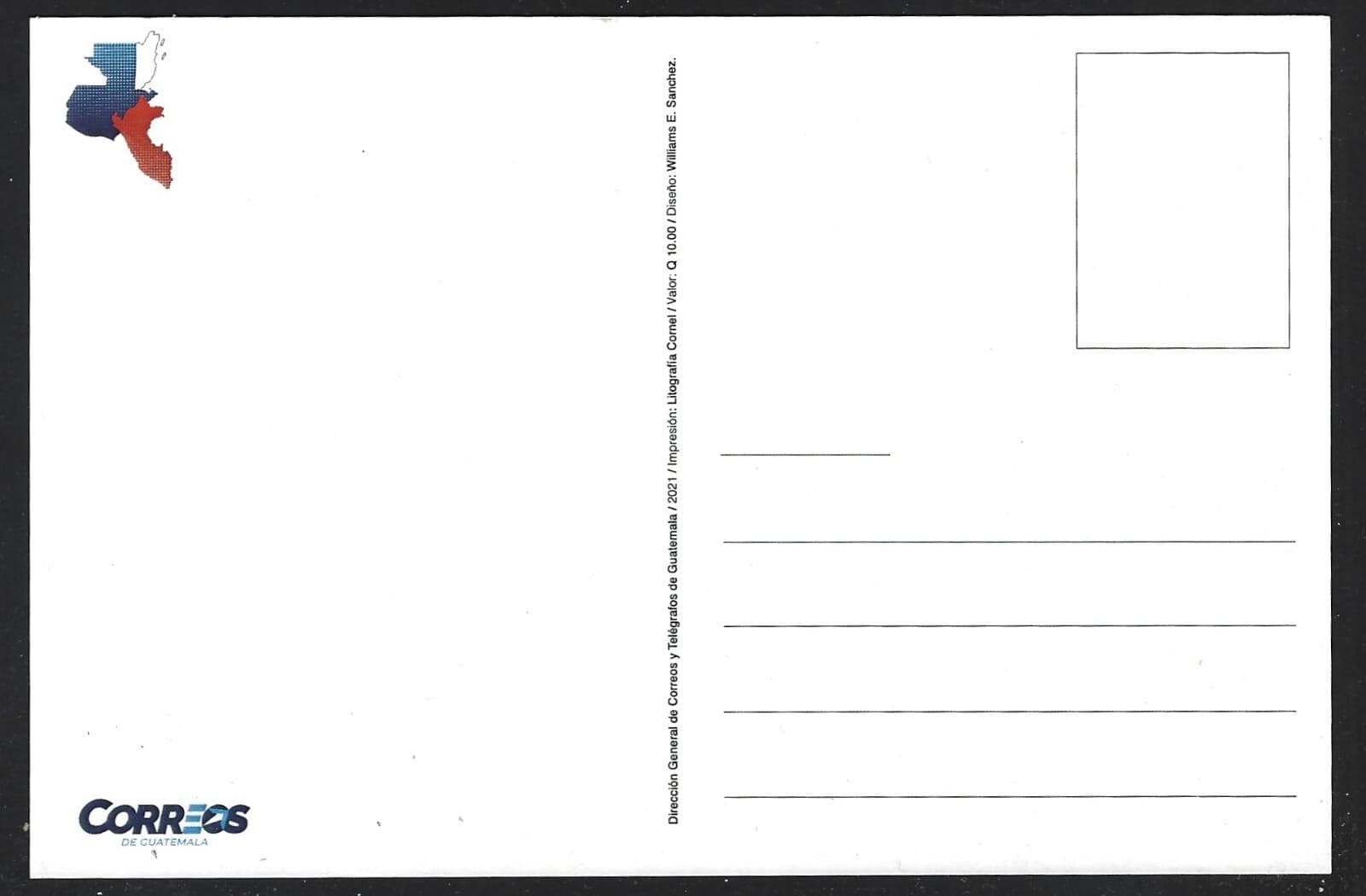 GUATEMALA 2021  BICENTENNIAL OF INDEPENDENCE FORMULAR POST CARD  PERU 2