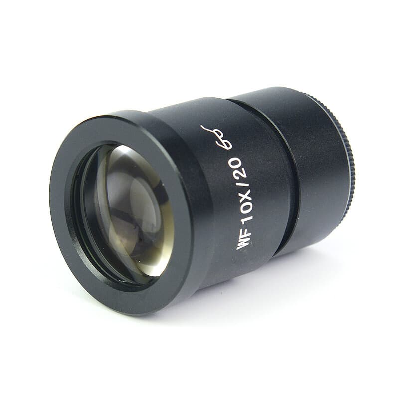 Pair of WF10X/20 Microscope Eyepiece 30mm Wide Angle High Eyepoint Optical Lens 5