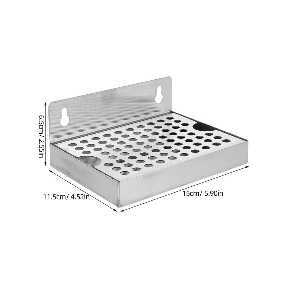  Stainless Steel Drip Tray: Beer Dispenser Drain Plate 6"X4.5" - Homebrew Keg 2