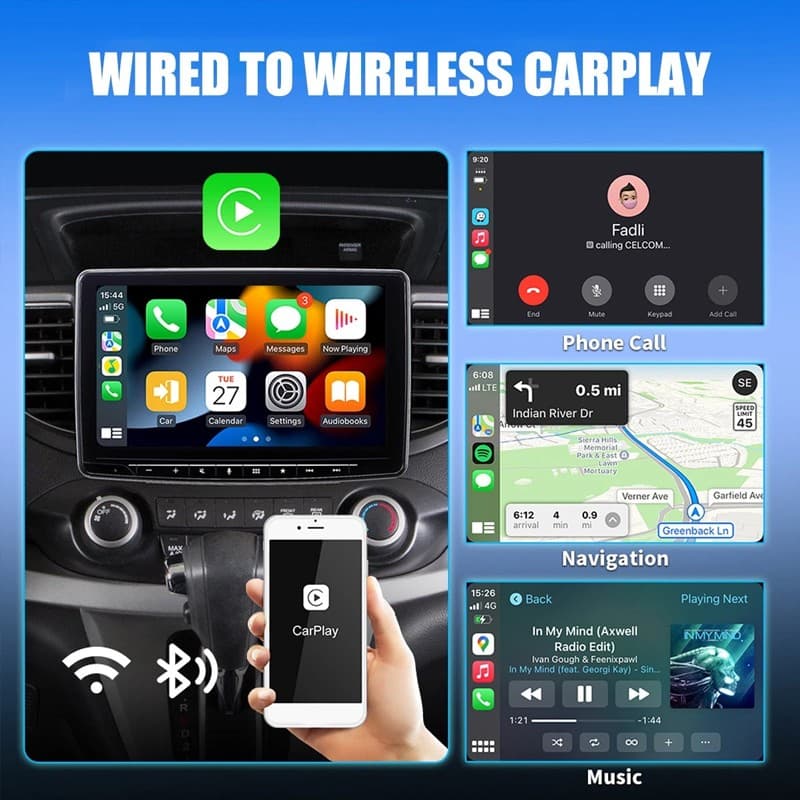 USB Auto Wireless CarPlay Adapter For Apple Android Wireless Dongle Plug ＆ Play 4