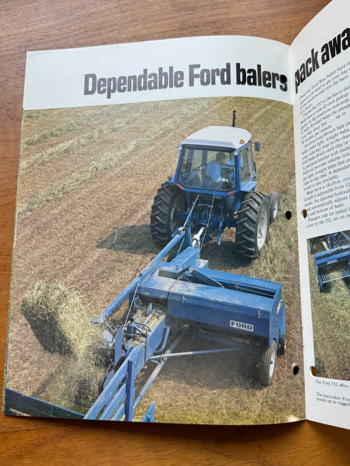 Vintage Ford 552 Baler Haying Equipment Advertising Brochures Hay Farm Ag 4