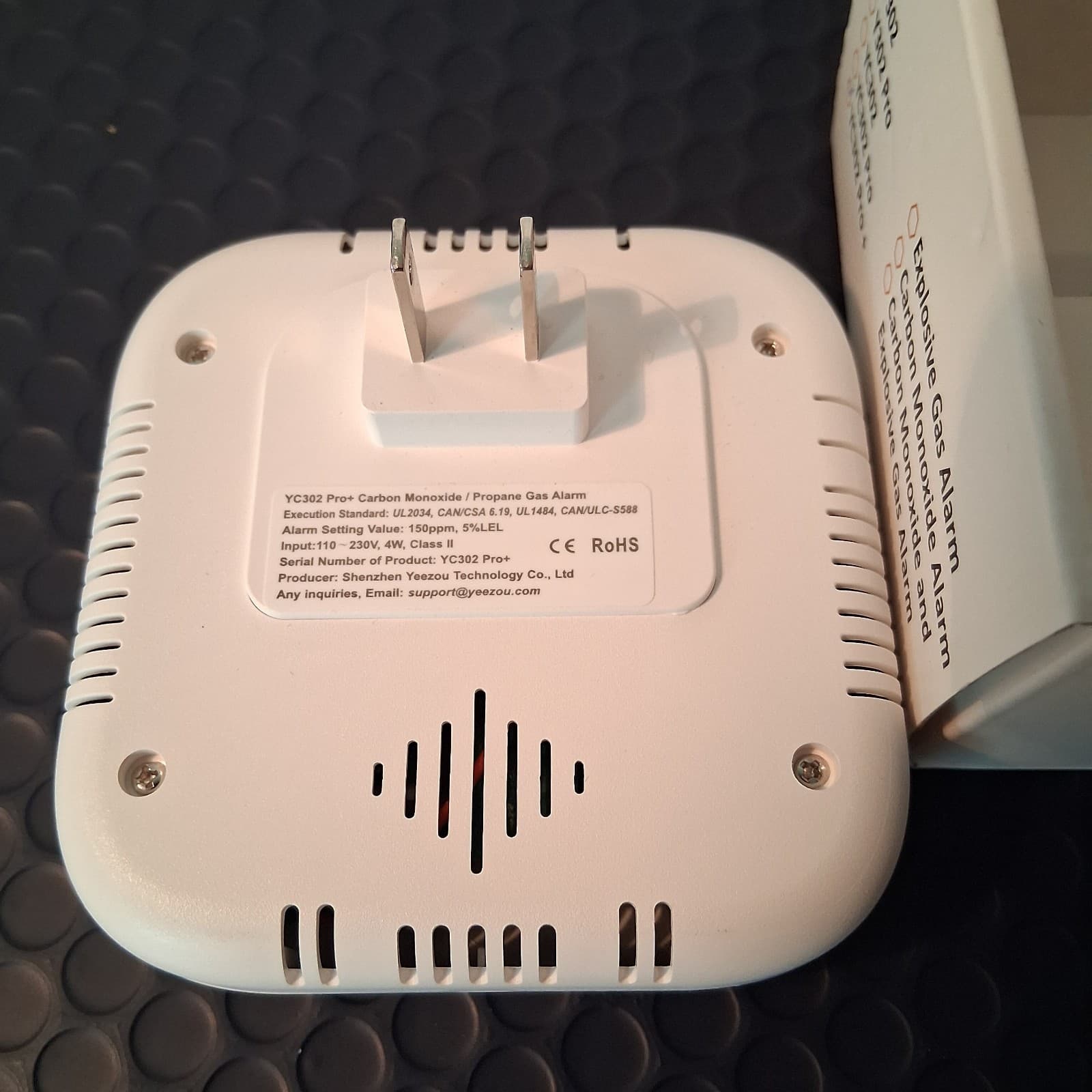 Carbon Monoxide Detector/Explosive Gas Detector Wall Plug In 100V Carbon Alarm 2