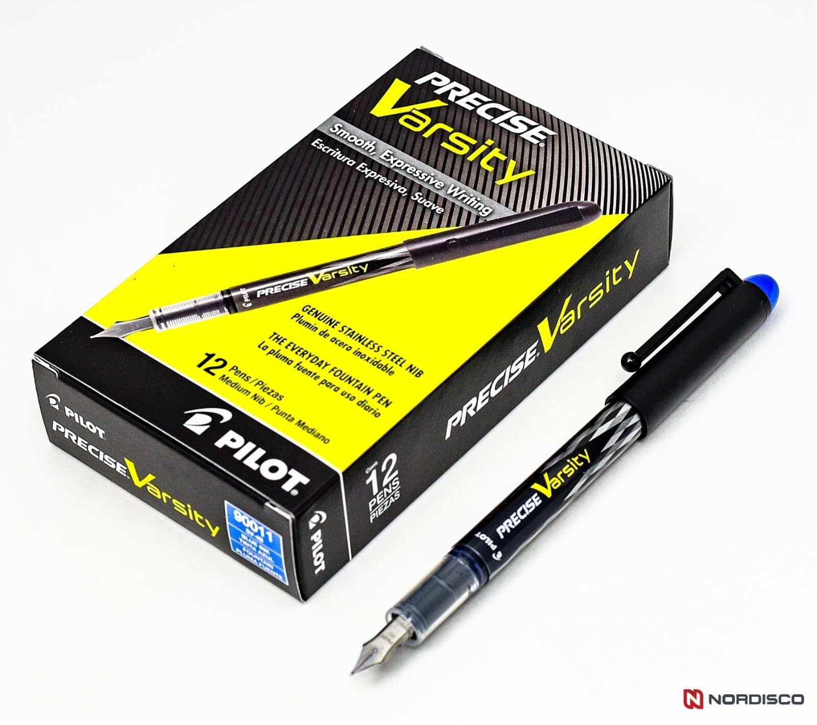 Pilot Precise Varsity 90011 Disposable Fountain Pen, Blue Ink, Box of 12 2