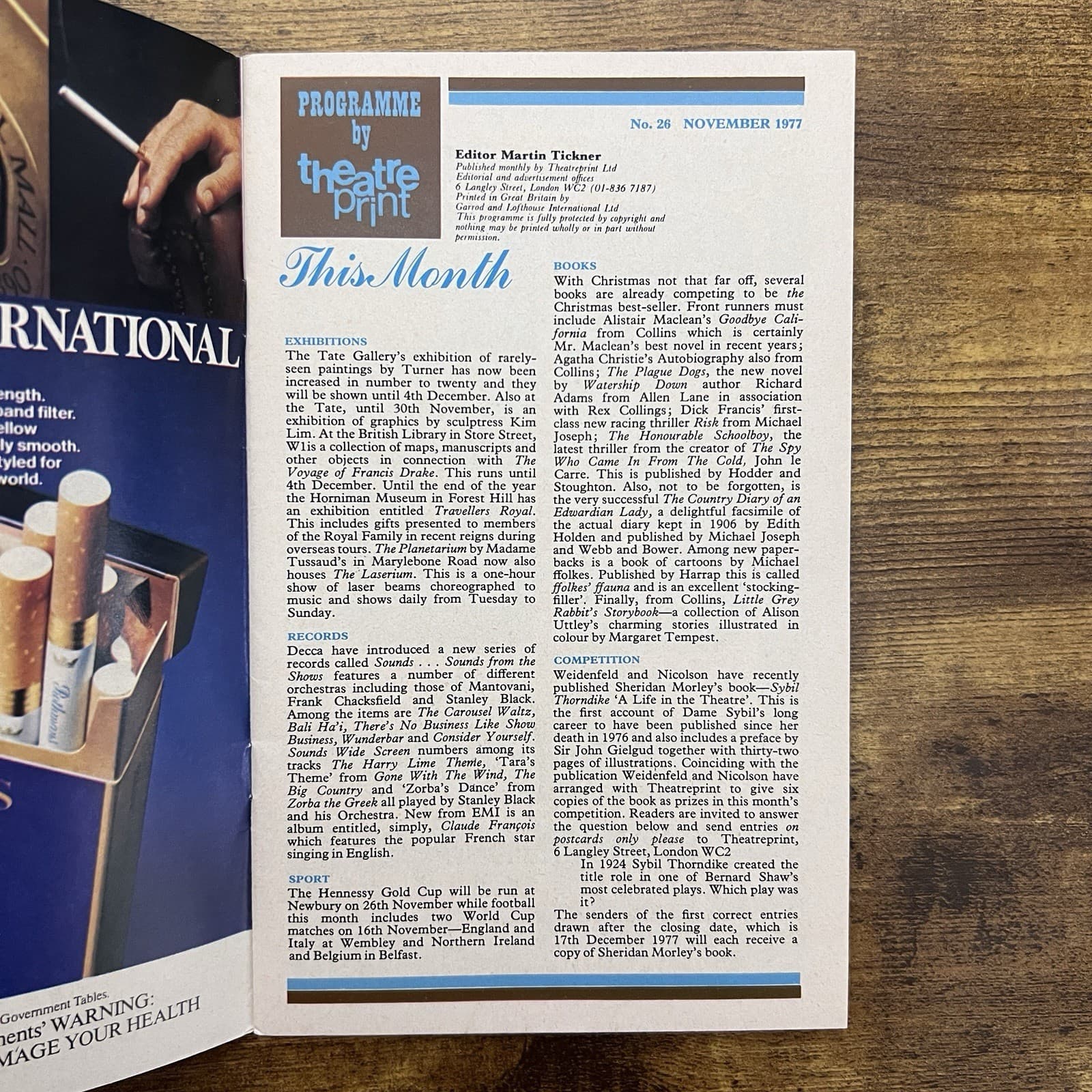 1977 I Love My Wife Theatre Programme Prince of Wales Theatre London Beckinsale 3