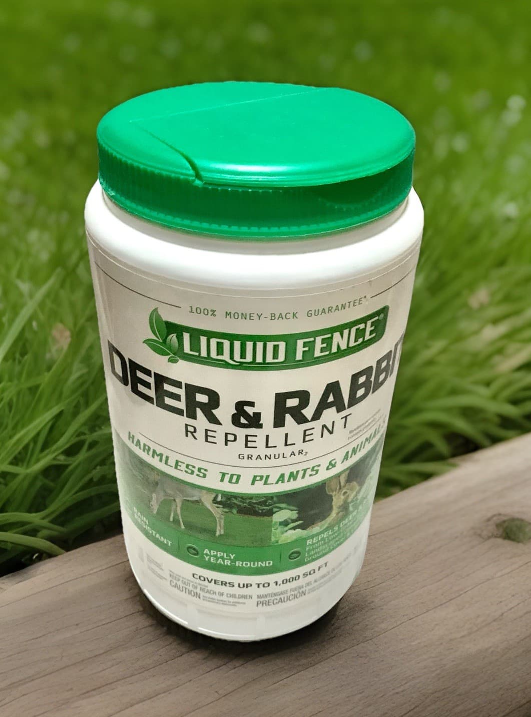 NEW Lot of 2 Liquid Fence Deer & Rabbit Granular Repellent 2-Pound Jars 4