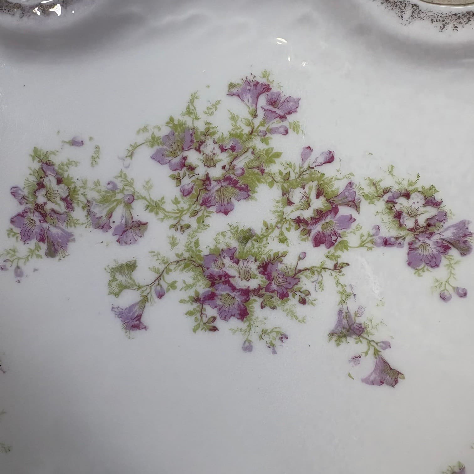 Antique Victoria Austria Scalloped Serving Platter 11" x 7" 2