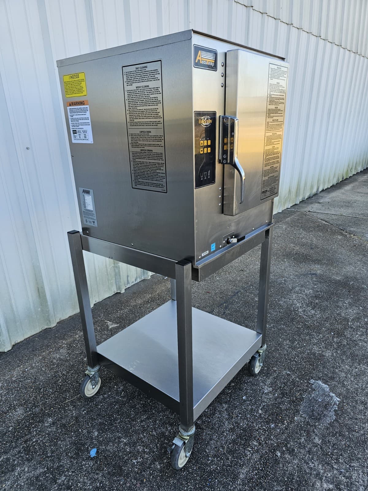 2019 AccuTemp N6 Evolution 6-Pan Natural Gas Steamer on Stand – Tested & Working 2