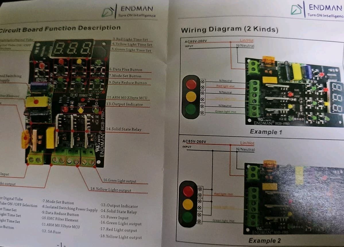 Ac Traffic Light Controller Sequencer  Endman RGB- PRO Railroad/minitures 4