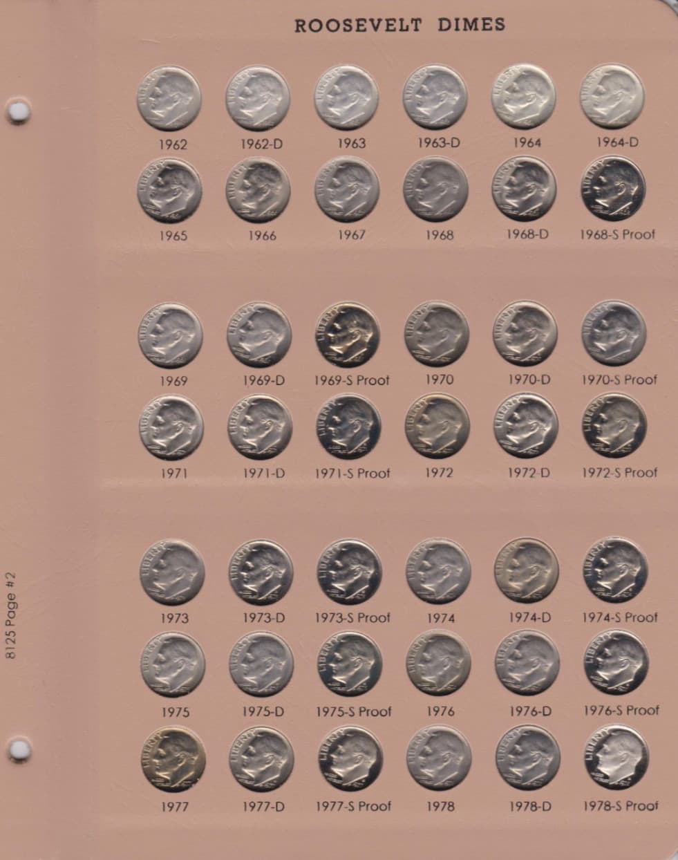 1946-2025 S Proof & P & D Roosevelt Dime Set 4