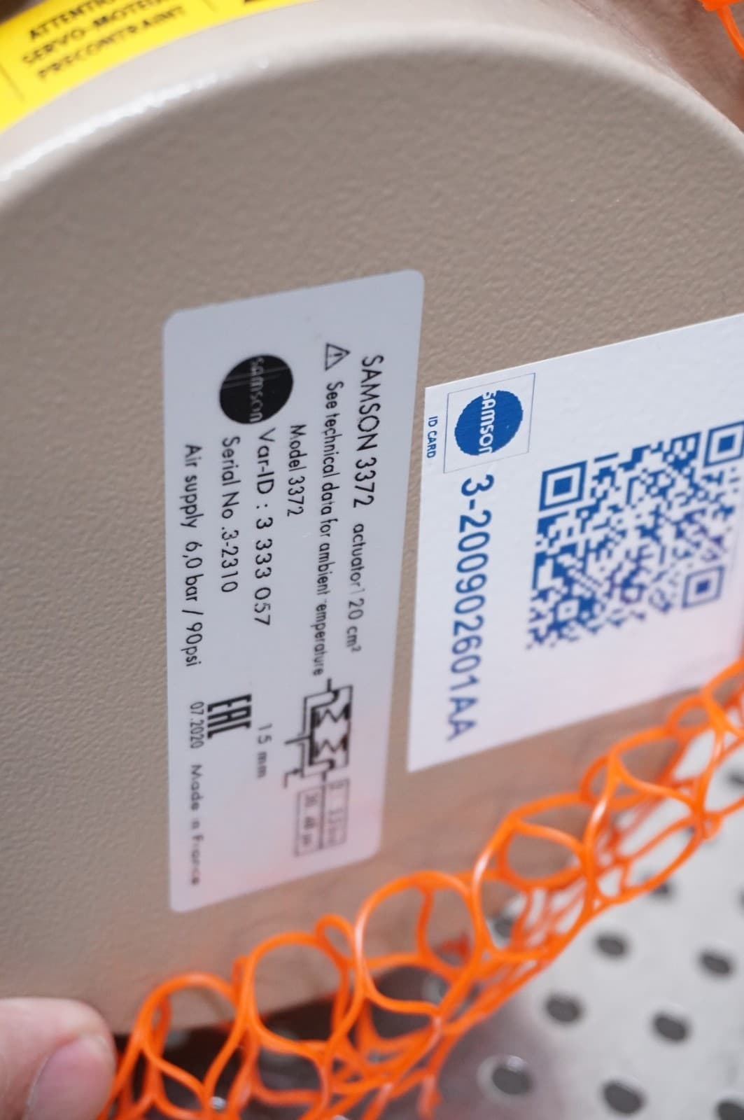 Samson Pneumatic Actuator 3372 w/ 3725 positioner 3347 1.5" valve, Unused 5