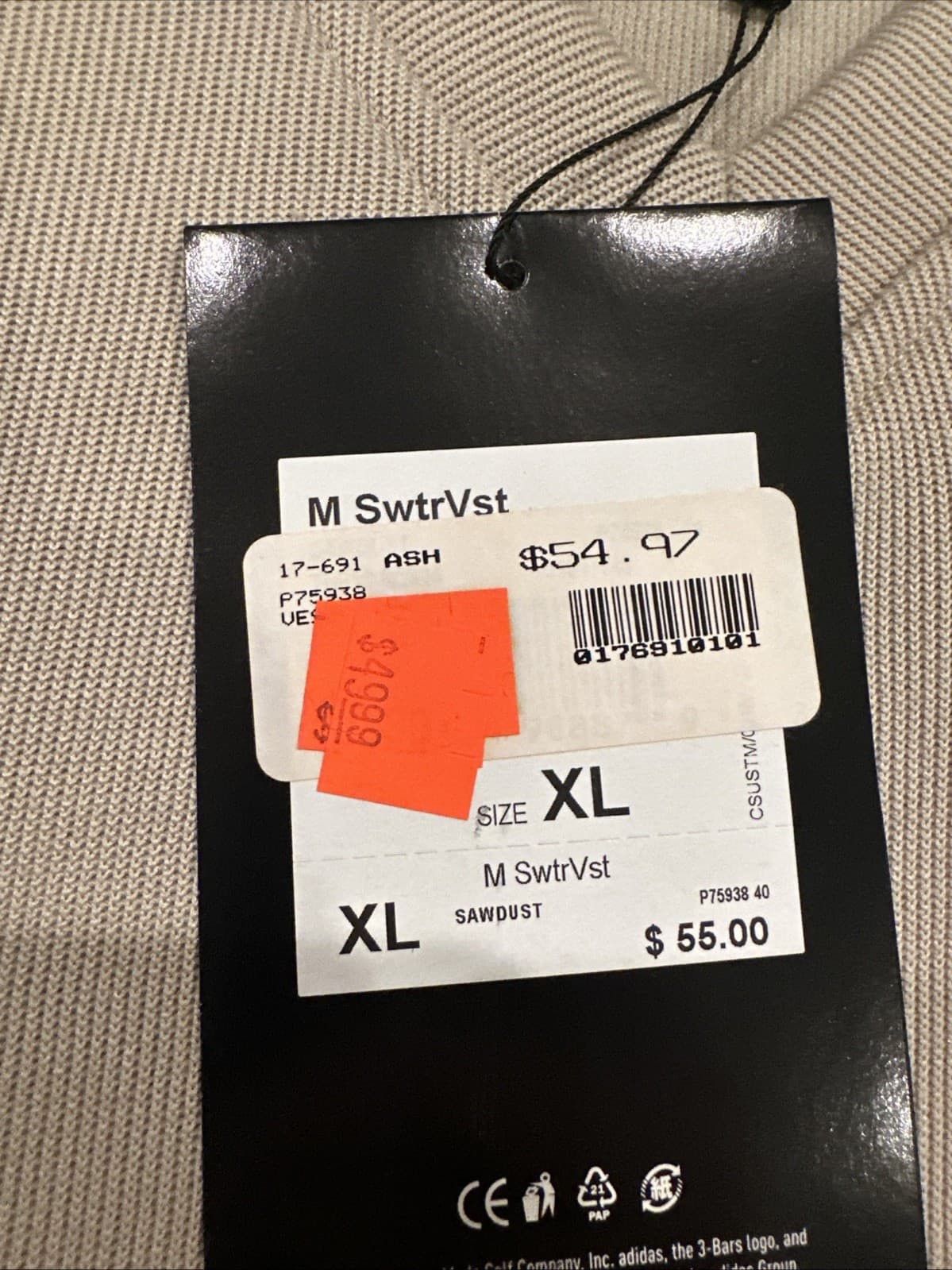 adidas men Ultimate365 Tour Vest Beige NWT 3