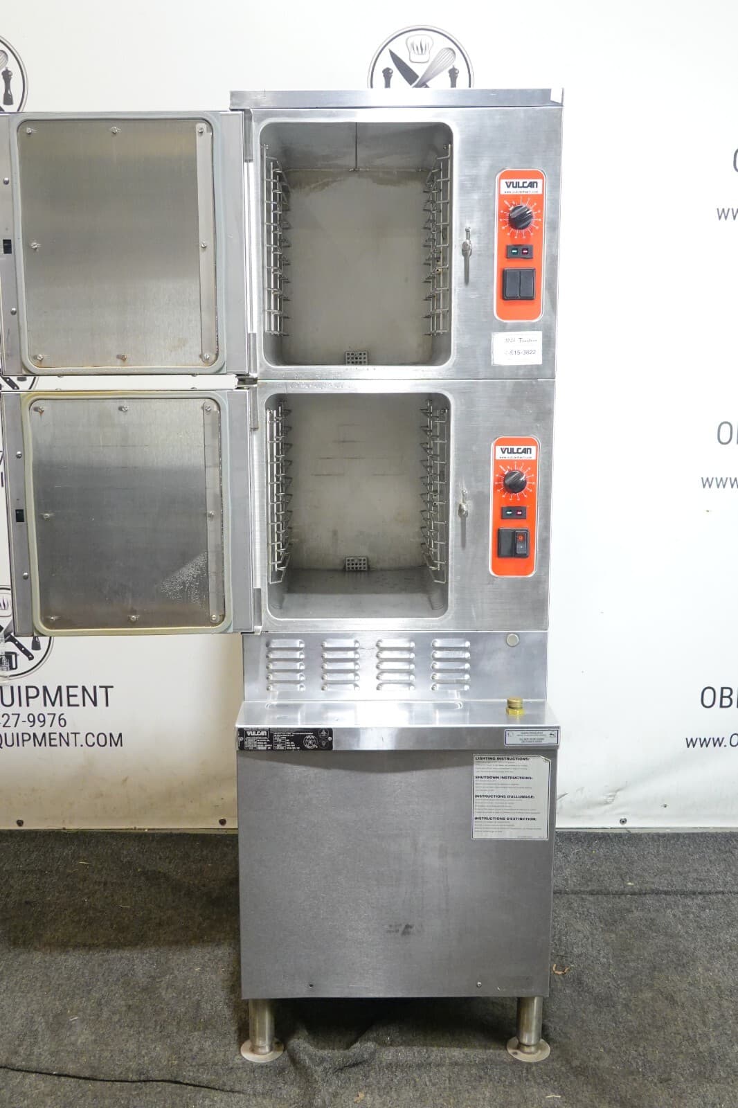 VULCAN 10 PAN DOUBLE STACKED NATURAL GAS CONVECTION STEAMER MODEL C24GA10-1 5