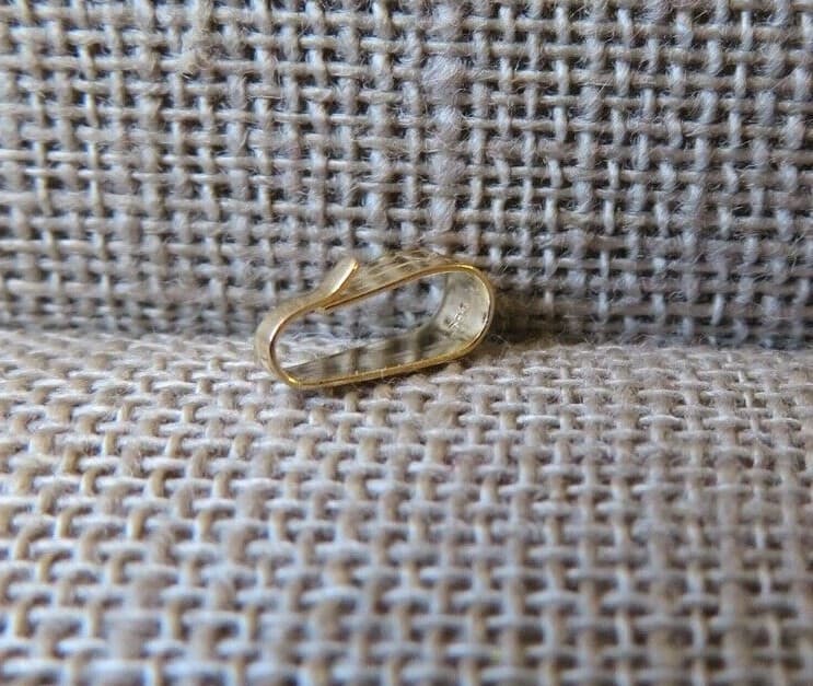 Medium 14k Solid Y. Gold Locket-Bail Clasp Bail Connector Snap-on Bail 7.7x2.5mm 3