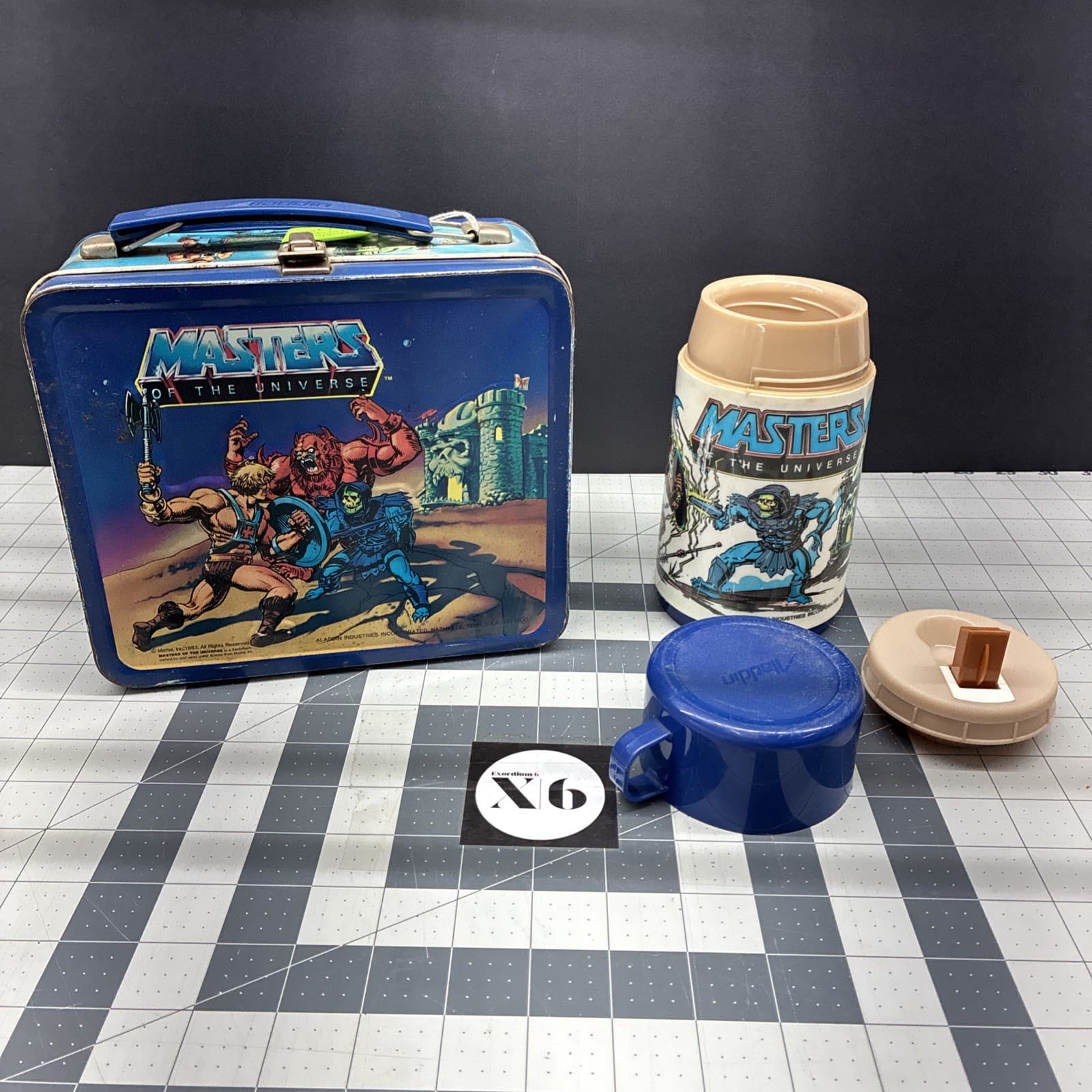 Vtg. 1984 He-Man and the Masters of the Universe Metal Lunch Box With Thermos