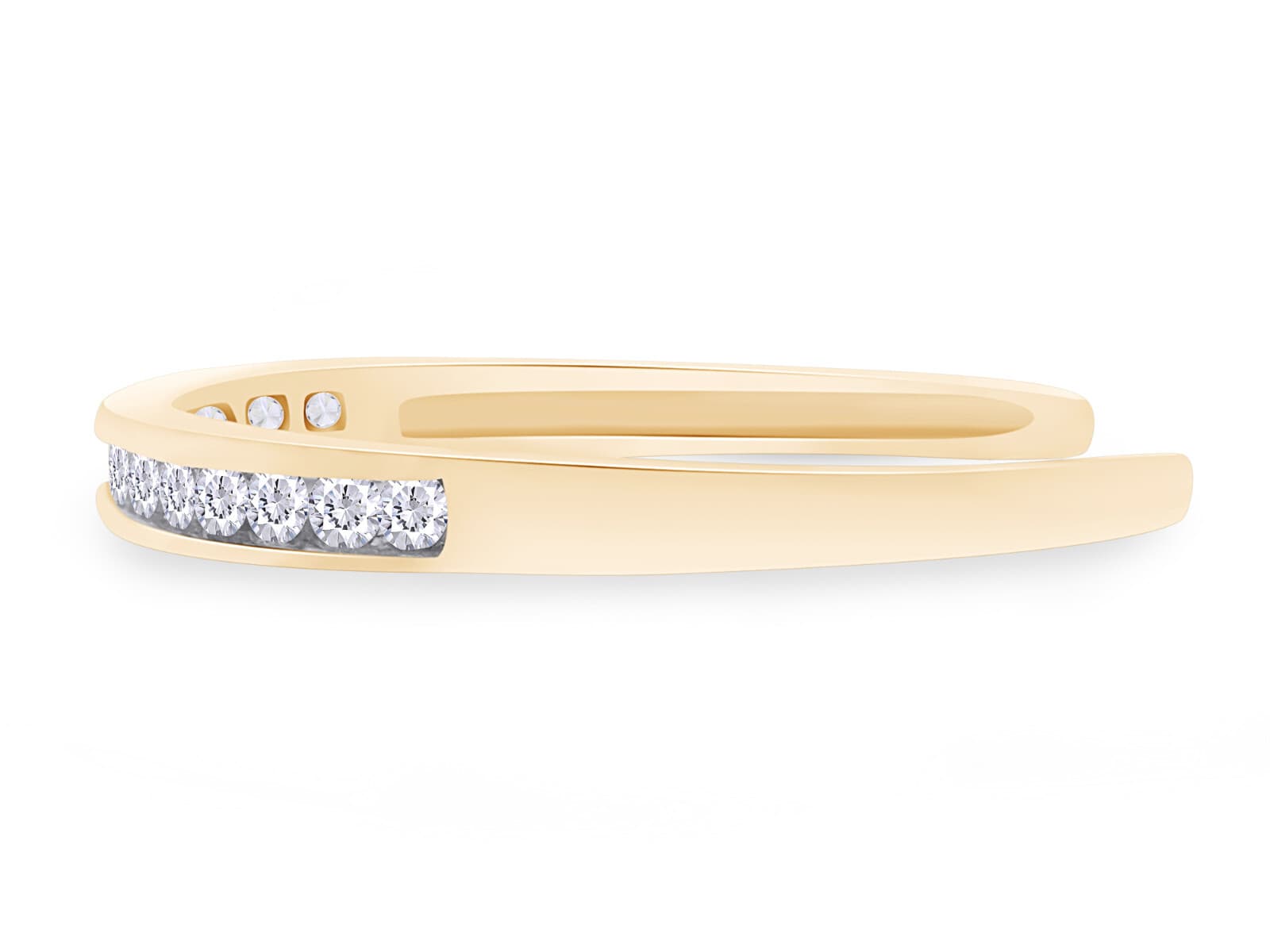 1/7ct Natural Round Diamond Adjustable Toe Band Ring in 14K Yellow Gold 4