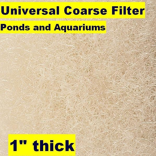 1" Thick Universal Coarse Pond Filter Media 12"x24" mat-pad-aquarium-filtration