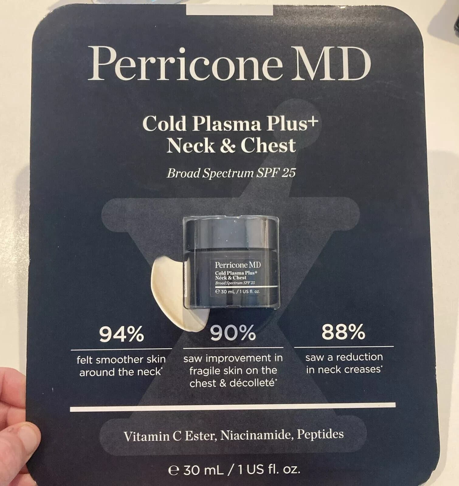 NEW Perricone MD Cold Plasma Plus+ Neck & Chest Broad Spectrum SPF 25 AUTHENTIC