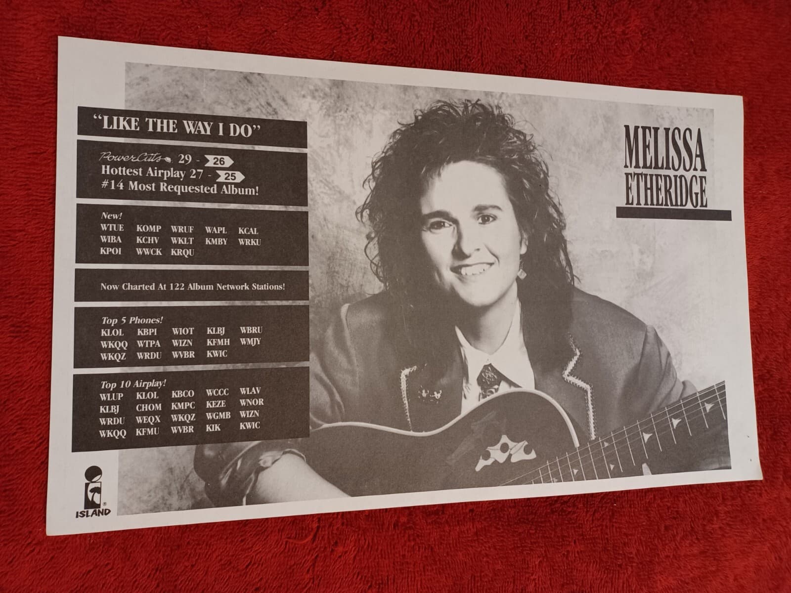 MELISSA ETHERIDGE - 1988, 1992, & 1994 US Five(5) Different Full-Page Ads 3