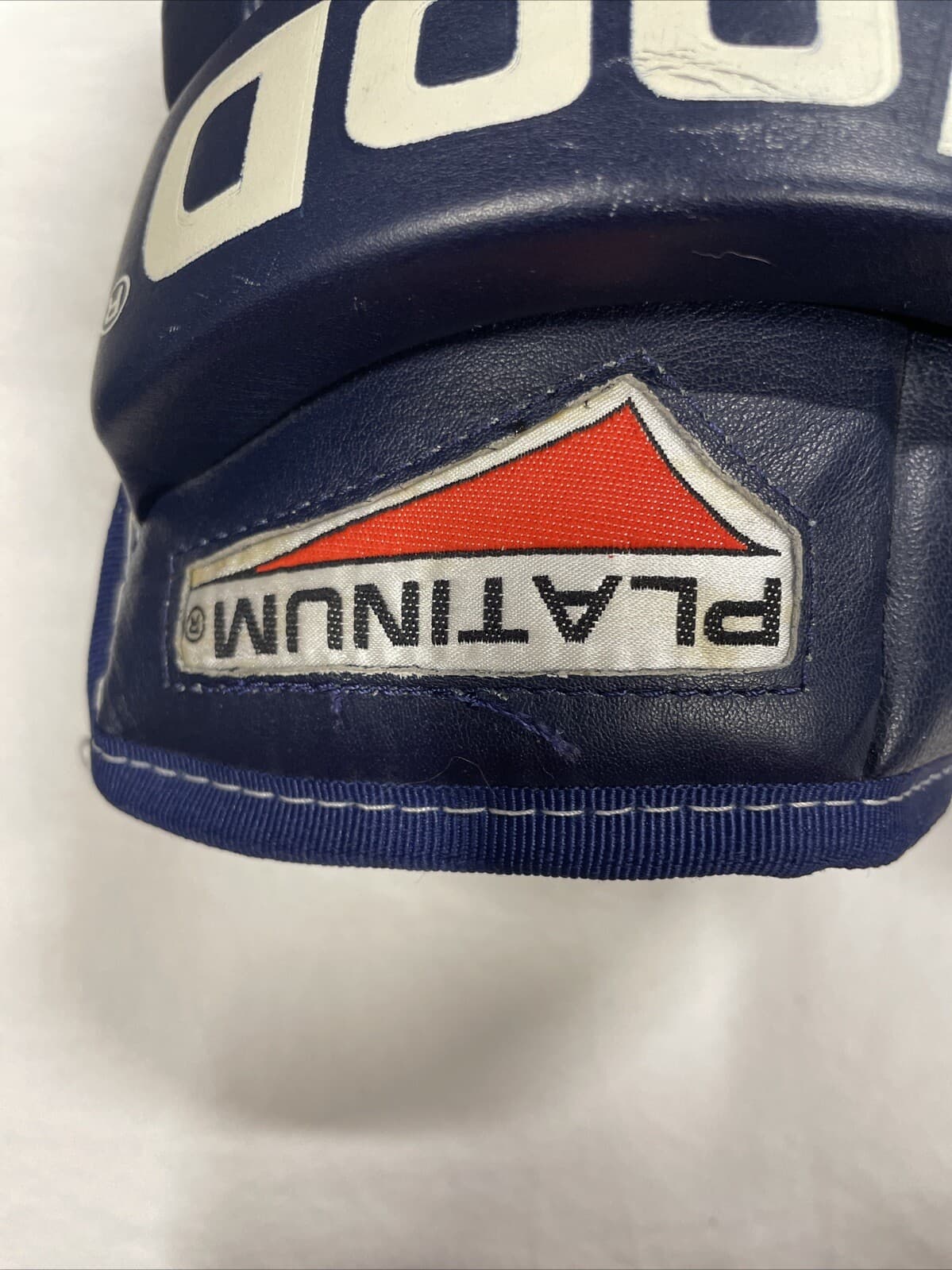 VINTAGE 1997 SHER-WOOD PLATINUM SP-5060 NAVY PROFESSIONAL HOCKEY GLOVES 14.5" 2