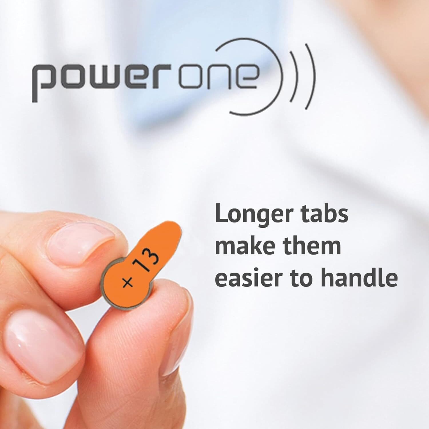 PowerOne 13 Size 13 Hearing aid Batteries Zinc air Mercury free 12-300 Batteries 3