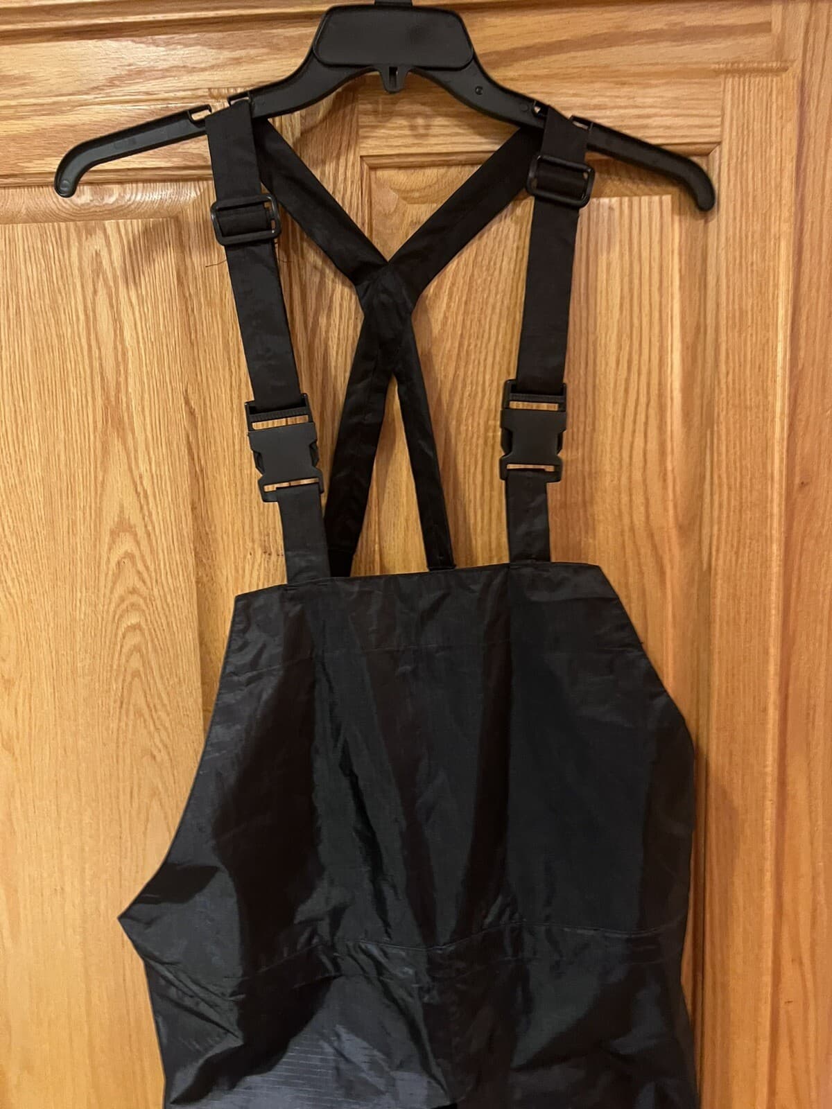 Viking Open Road Black Rain Bib Overall Windproof Waterproof RIP-STOP 150D Large 2