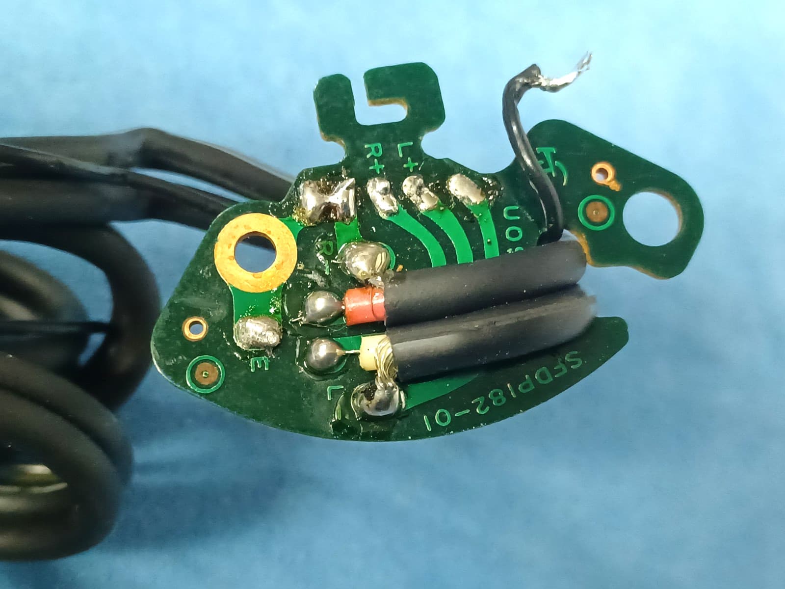 AUTHENTIC OEM Technics SL-1200 1210 RCA Audio Cable w/ Ground Wire + PCB, TESTED 2