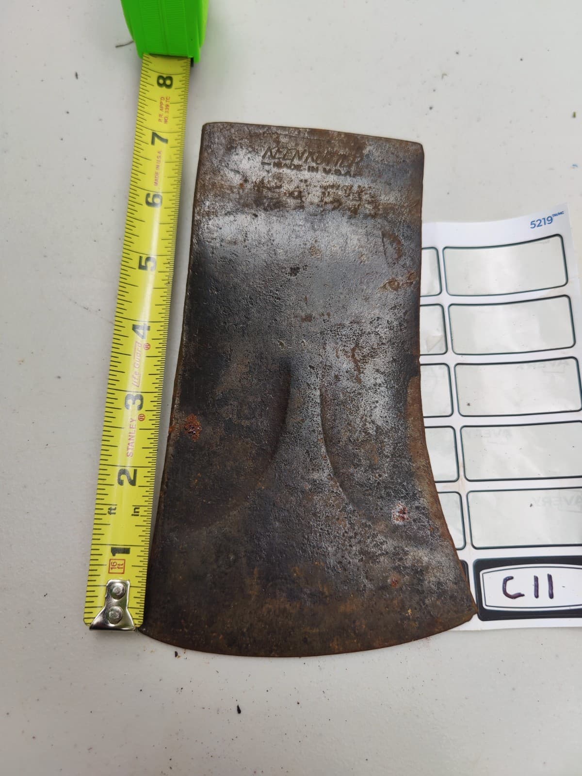 Vintage Keen Kutter Axe Head – Made in USA – 2 lb 14.8 oz – Embossed Pattern 6