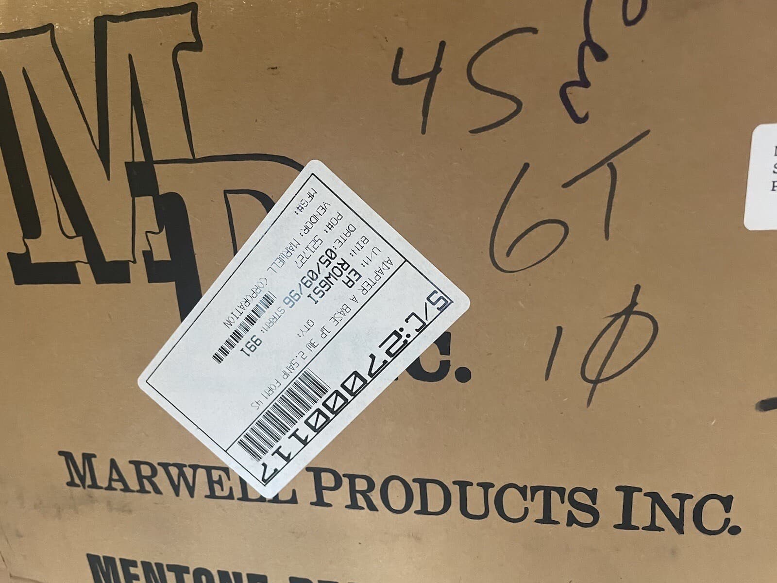 MARWELL KWH WATTHOUR METER SOCKET, FM4S, 3W, 1 PH, 6 JAW, CT RATED, 2000-3W6J-6T 5