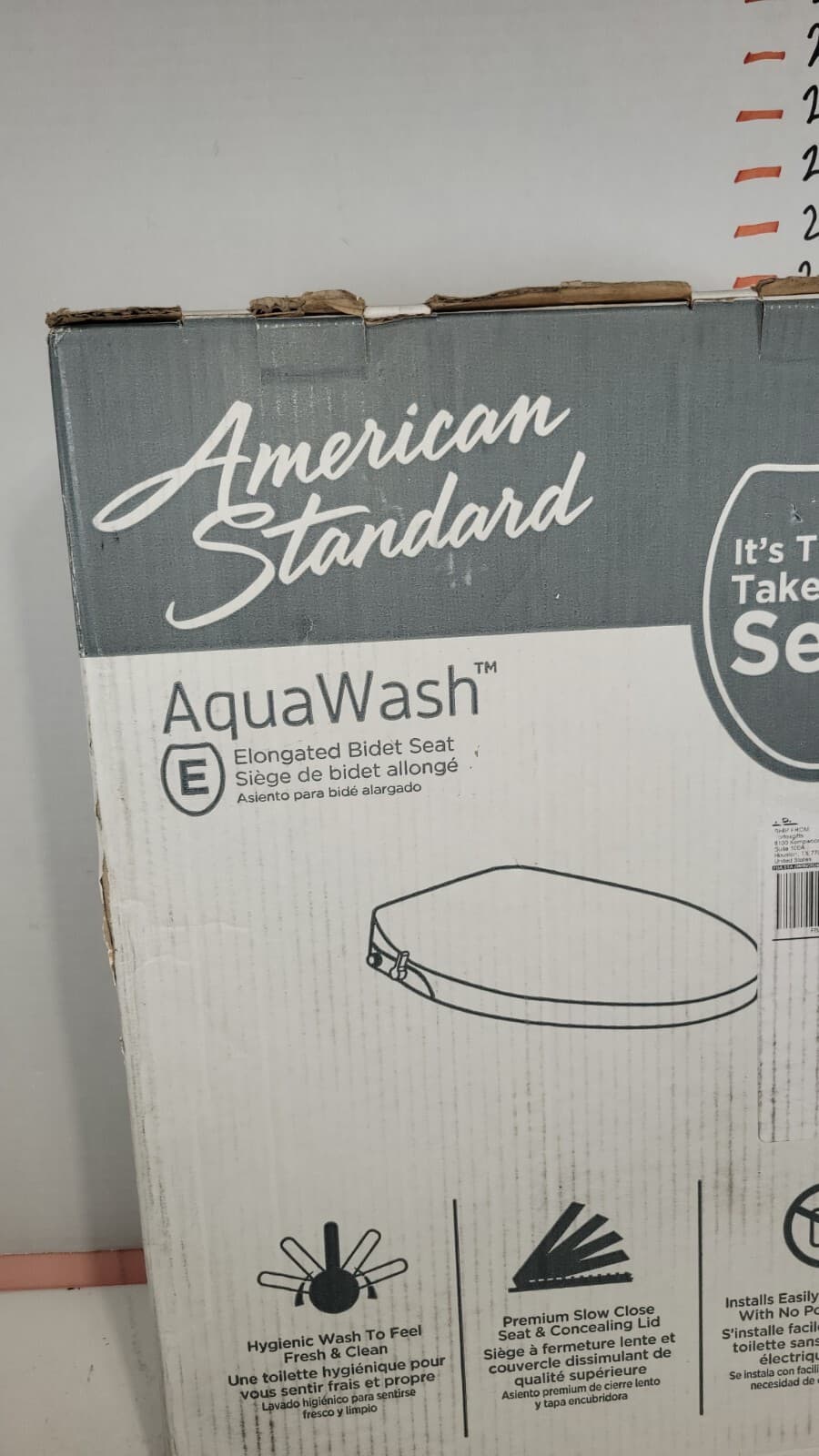 American Standard 5900A05G.020 Aqua Wash Non-Electric Bidet Seat Elongated, NEW! 2