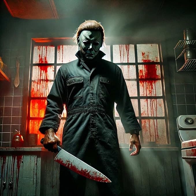 Halloween Michael Myers Mask Adults Scary Original Michael Myers Mask + Knife 5