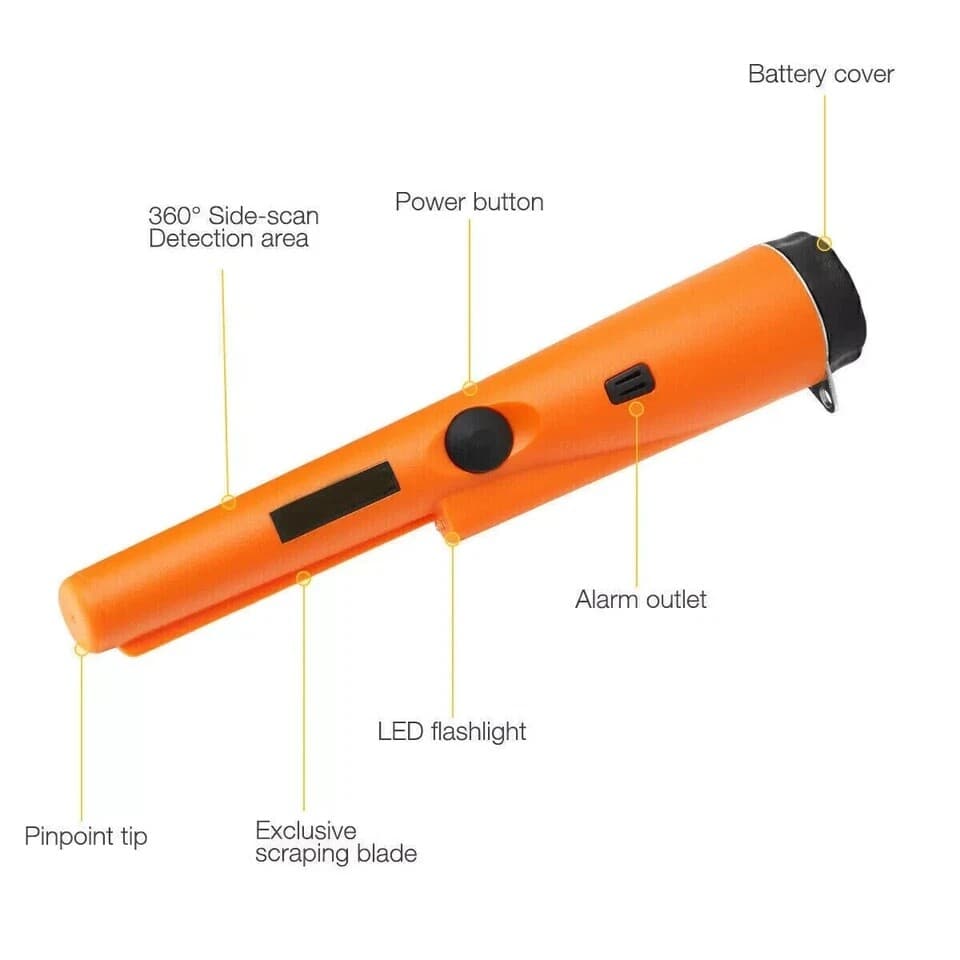 Metal Detector HandHeld Pro Pinpointer Pointer Probe Waterproof Sensitive Tester 6