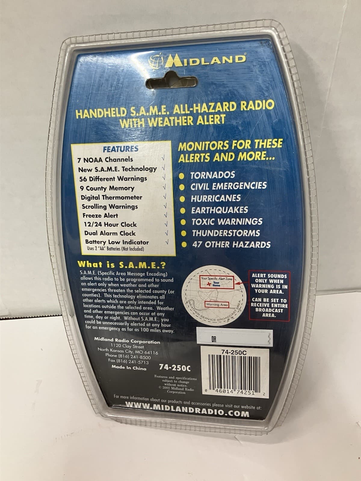Midland 74-250C Handheld NOAA All-Hazard Radio With Weather Alert 7 Channels  5