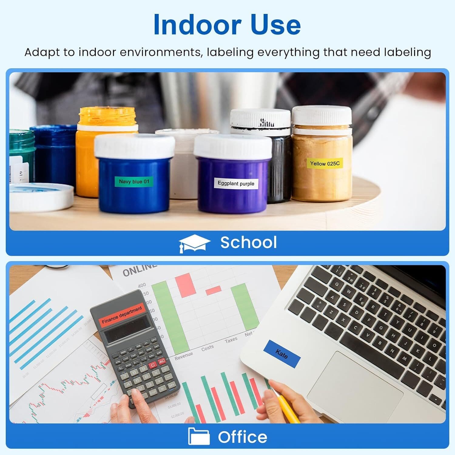 4PK Label Tape M-K231 MK231 M231 Black on White 12MM 1/2" for Brother PT-65 5