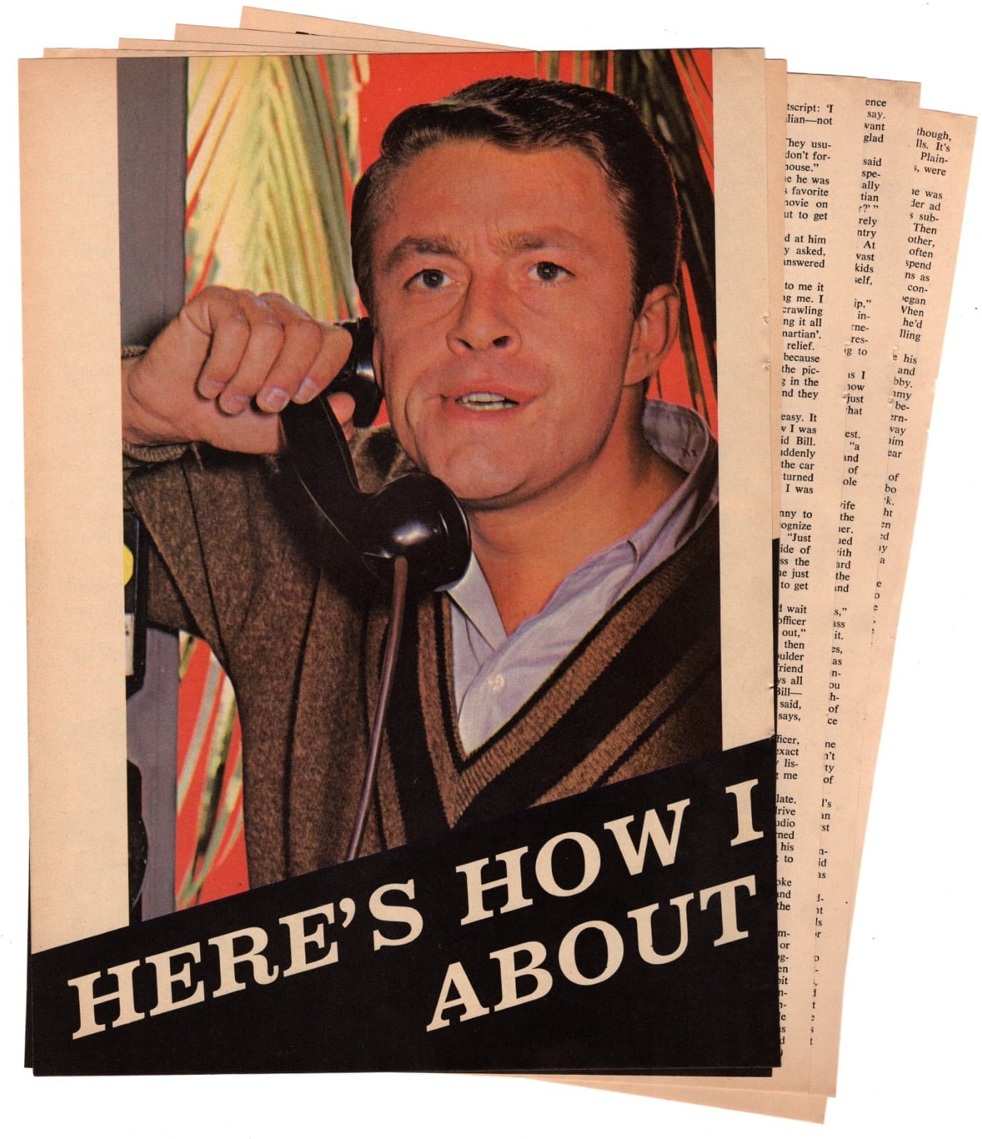 1964 BILL BIXBY   ARTICLE CLIPPING   HERE'S HOW I FEEL ABOUT LOVE