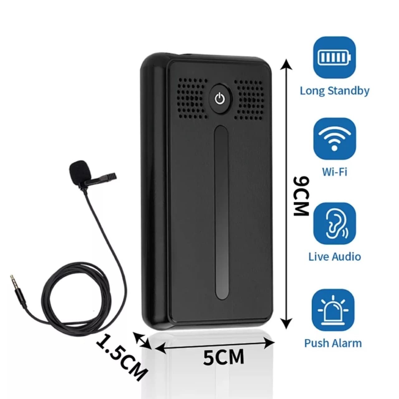 Wireless Wi-Fi Sound Activated Recorder Unlimited Live Audio 4 Mo Battery 128GB 3