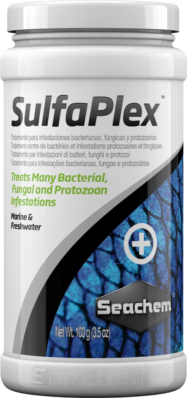 SEACHEM SULFAPLEX BACTERIAL FUNGAL FISH MEDICATION 100 GM  