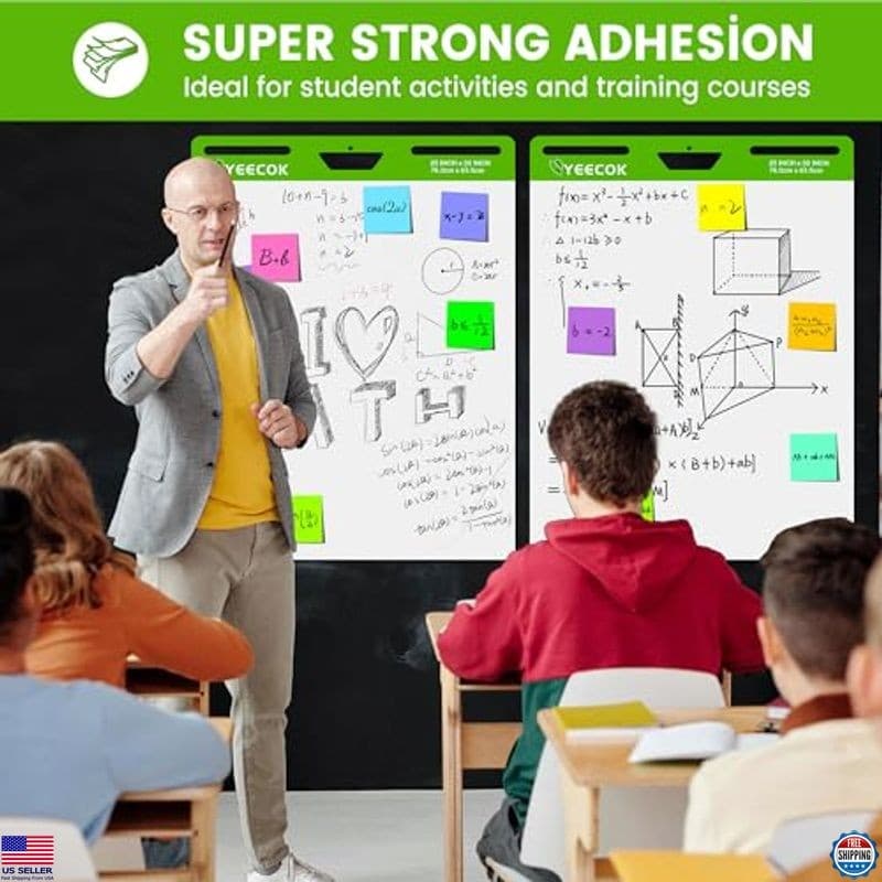 Sticky Easel Pad 25"x30", 30 Sheets/Pad, 4 Pads/Pack, Bleed-Resistant Flip Chart 6