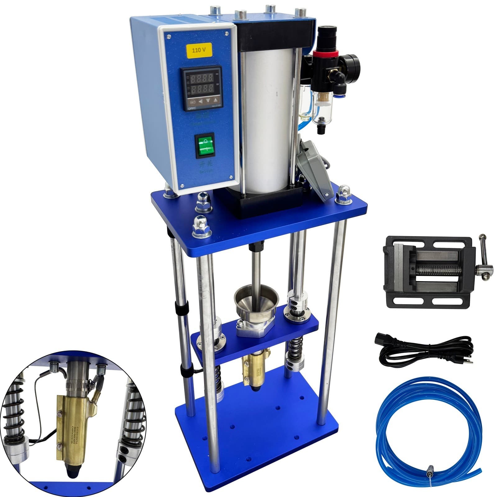 110V Lab Desktop Vertical Pneumatic Plastic Injection Molding Machine 1KW