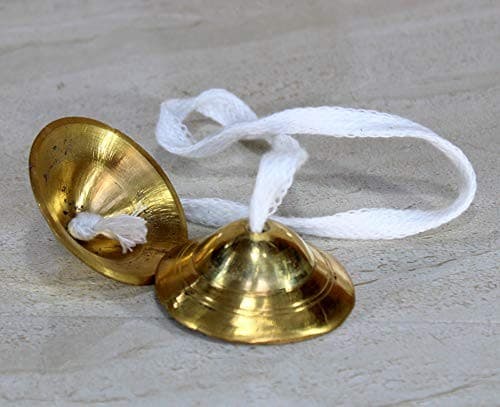  - Brass Tibetan Tingsha Manjeera Clash Cymbals or Hand Cymbals - Traditional  4
