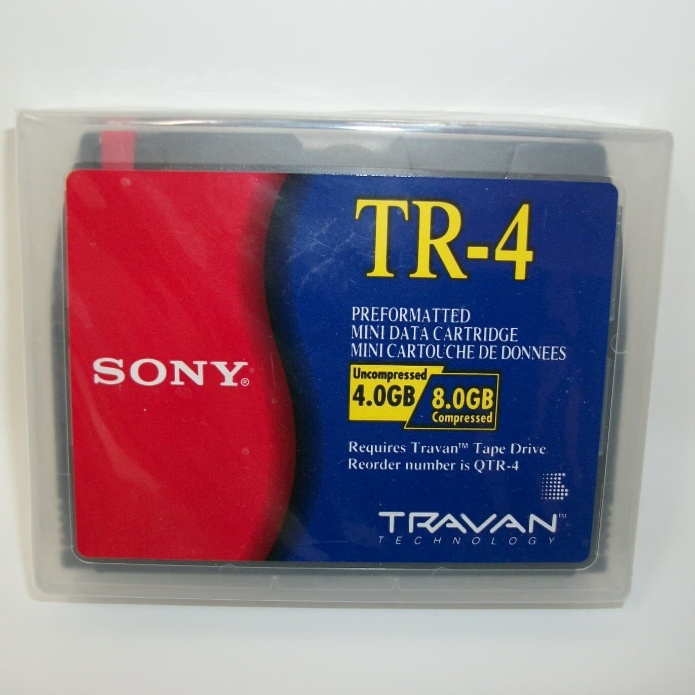 Sony Travan TR-4 Preformatted Mini Data Cartridge 4GB 8GB NEW SEALED QTR-4